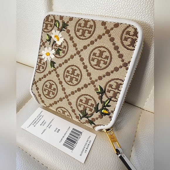 NWT ~🌻VERY RARE🌻Tory Burch T Monogram Jacquard Embroidered Crossbody & Wallets - Picture 15 of 16
